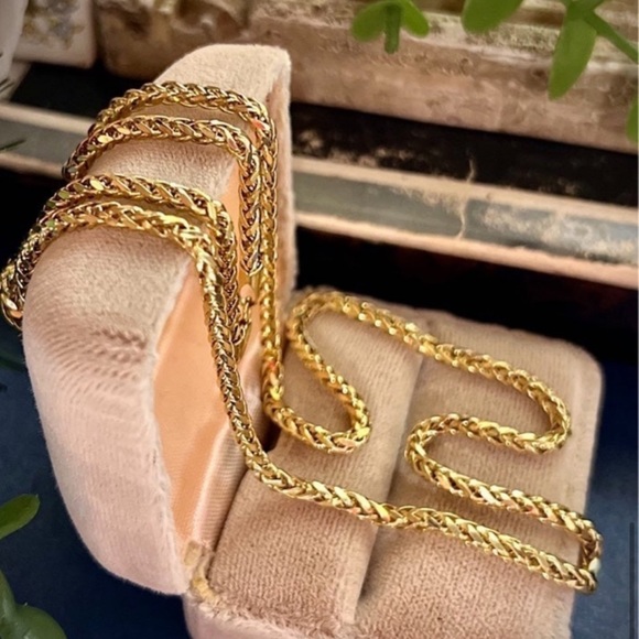 Like New! 10K Gold Wheat/ Franco Chain Necklace About 20 inches Long Yellow Gold - Picture 15 of 17